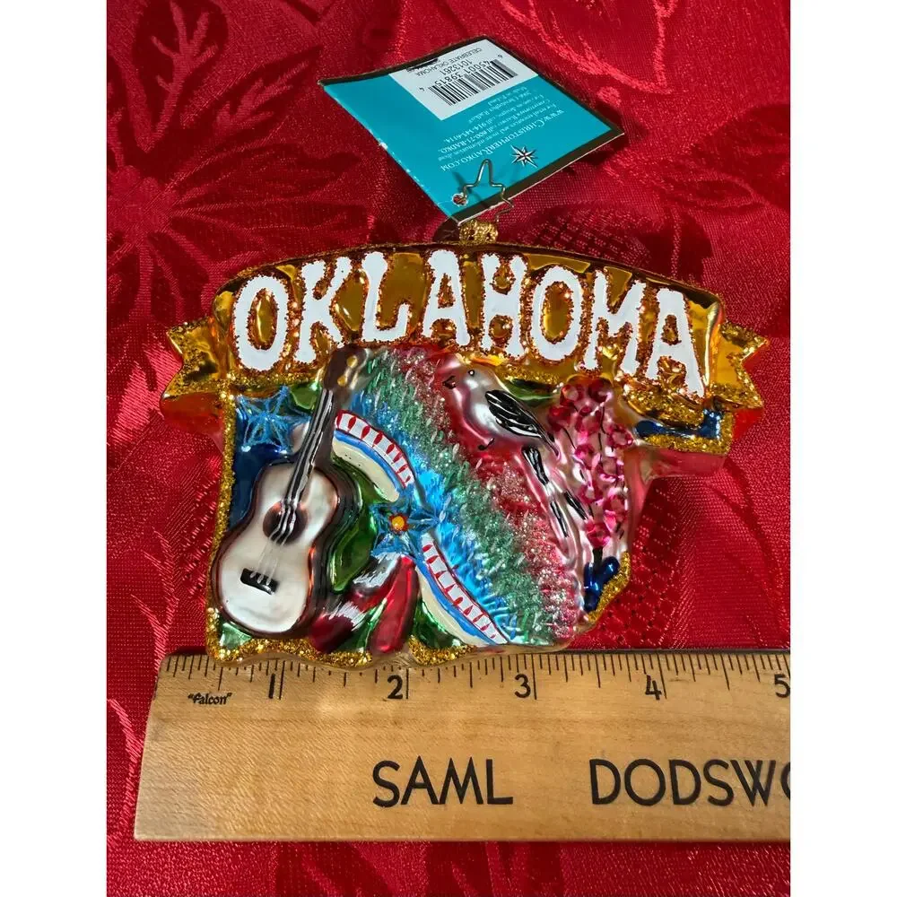 Christopher Radko Celebrate Oklahoma 2006 Glass Christmas Ornament Original Tag